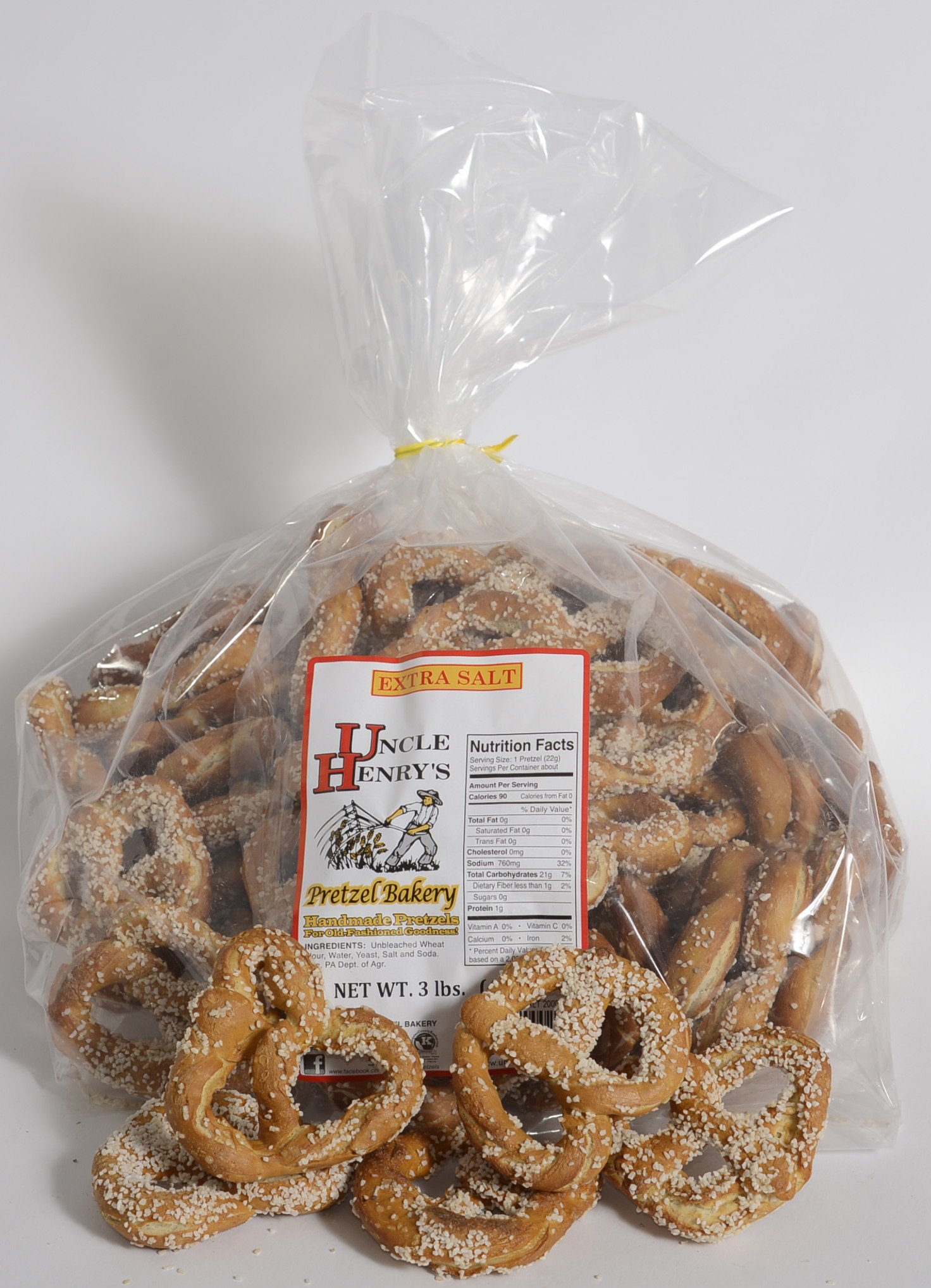 Uncle Henry's 3 lb. Bag Extra Salt Pretzels