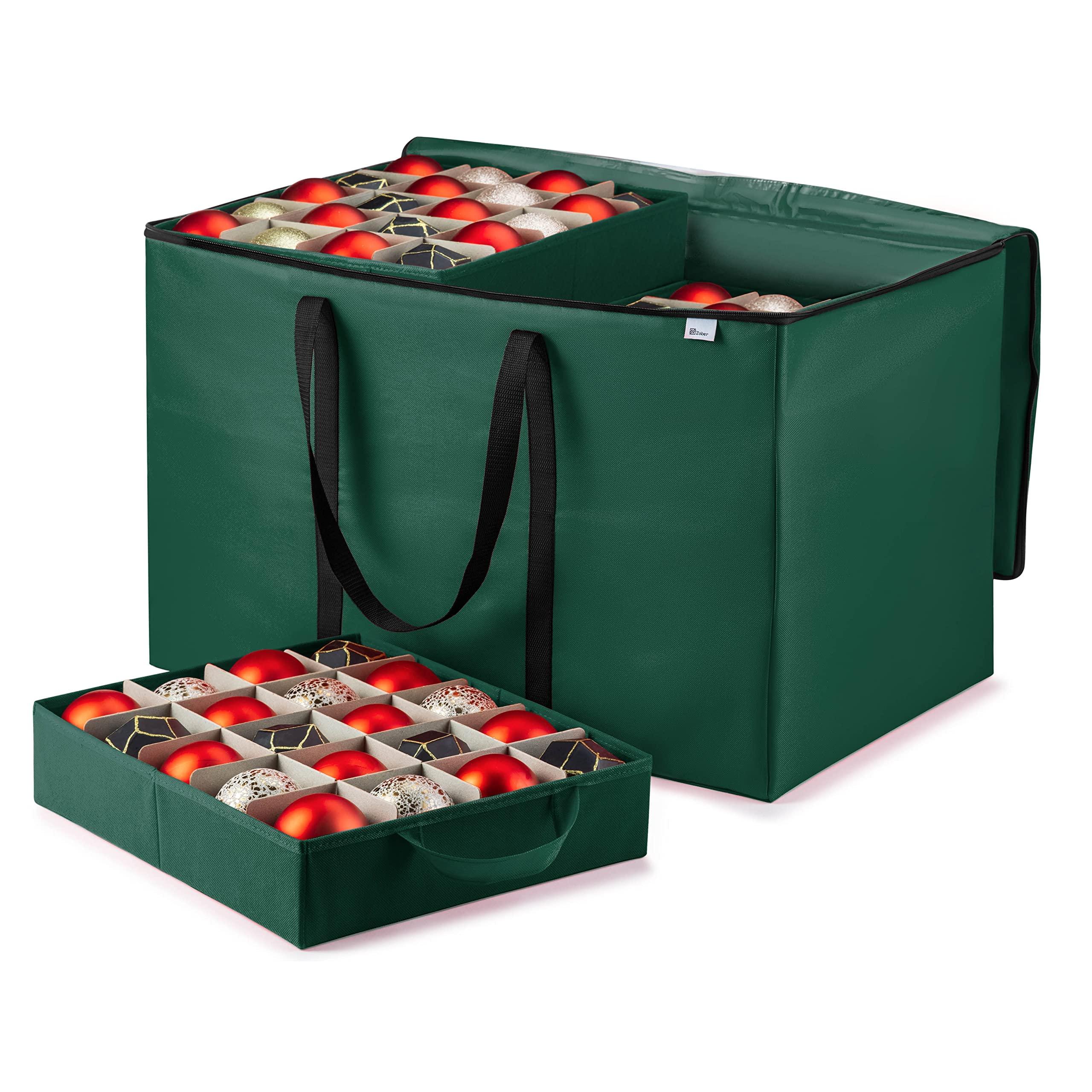 Amazon.com: ZOBER Christmas Ornament Storage Box - Stores 200 3