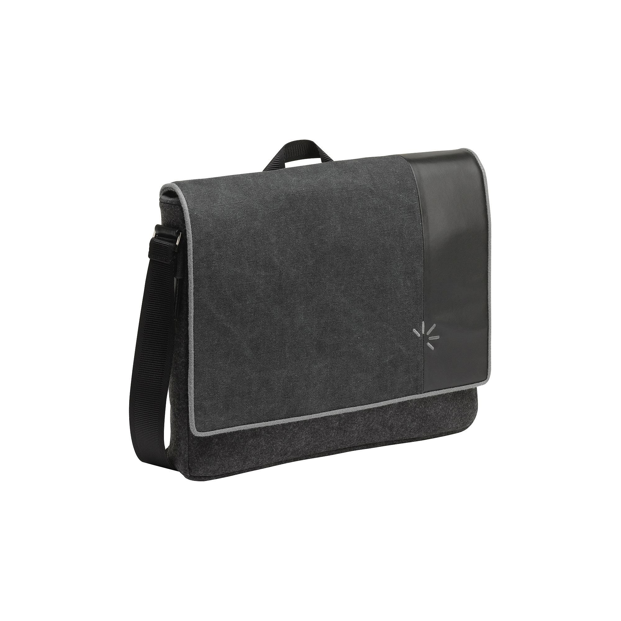 Case Logic UCS-13 13-Inch Felt Messenger Bag with Laptop Storage (Black/Gray)