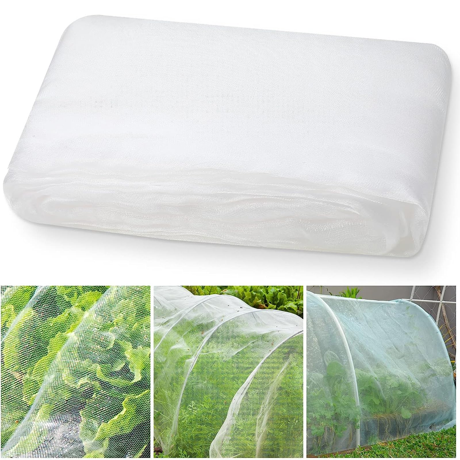 2.5 x 10m Insect Netting Fine Mesh Garden Insect Protection Netting Vegetable Protective Mesh Net