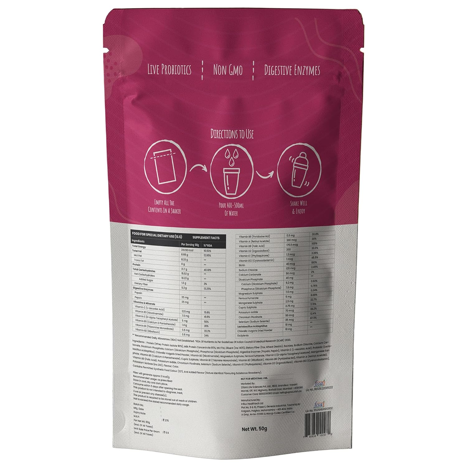 Buy Now Upnourish Meal Replacement Shake | Strawberry Flavour |