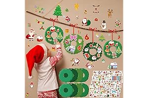 24-Piece Christmas Cutouts and Stickers for Festive Wreath Crafts