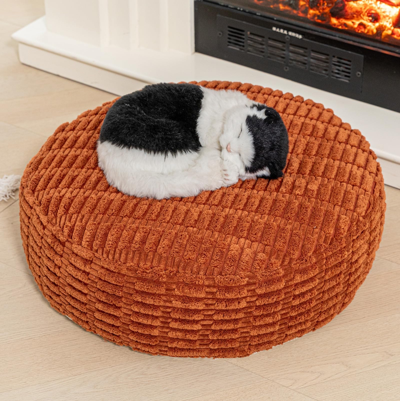 Soft Floor Pillow Large Floor Cushion for Sitting Fur Meditation Pillow Premium Yoga Pillow for Living Room Bedroom Balcony Outdoor
