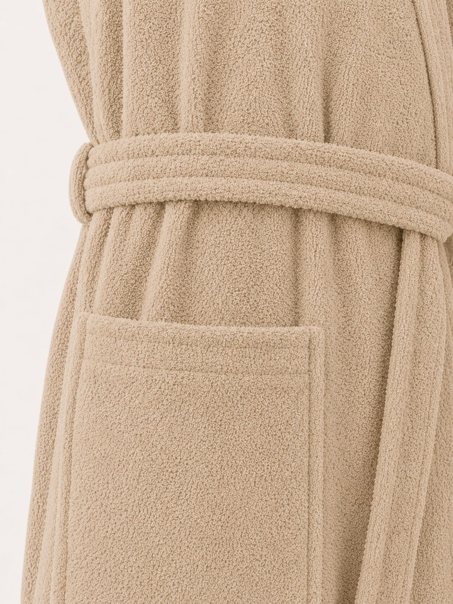 RANGOLI Premium Knee-Length 100% Cotton Men Bathrobe in Full Sleeves & 2 Pockets with 400 GSM Fabric for Ultra Soft & 2X Absorbency (Beige-M) | Noble Collection 2