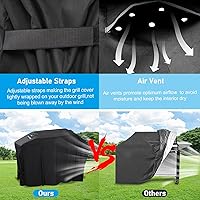 Vista 6 de Griddle Cover for Blackstone 36in ProSeries Grill,Rip-Proof Upgraded Heavy Duty Material 70in Culinary Griddle Cover,Waterproof UV & Fade Resistant