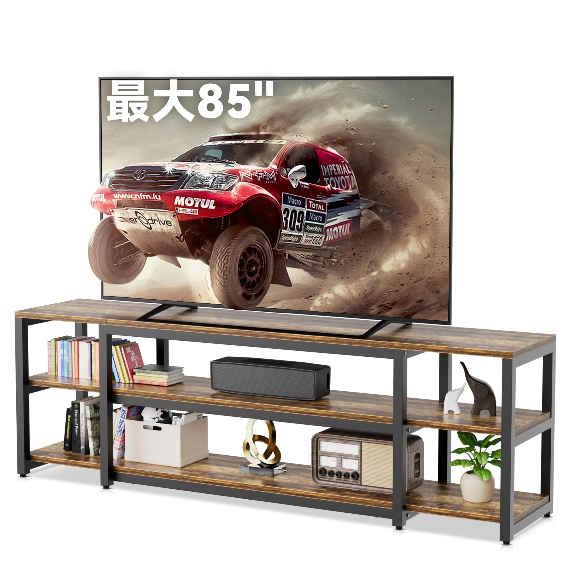 Amazon.co.jp: Aquzee テレビ台 ローボード 191cm幅 65/70/75/80/85型