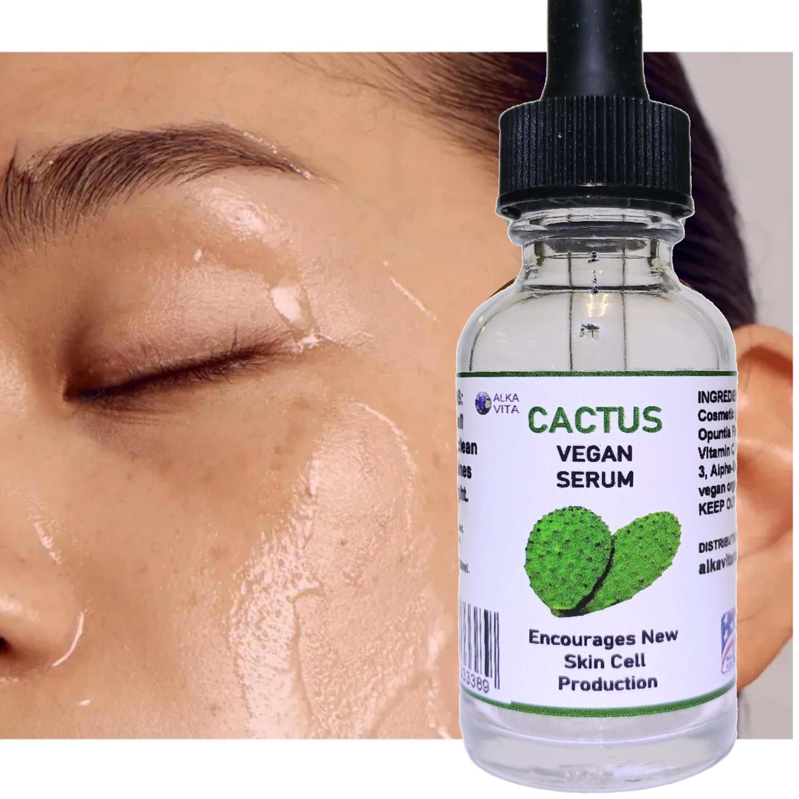 Amazon.com: Cactus Vegan Facial Serum Skin Regenerating Anti-Aging Natural  Moisturizer : Beauty & Personal Care