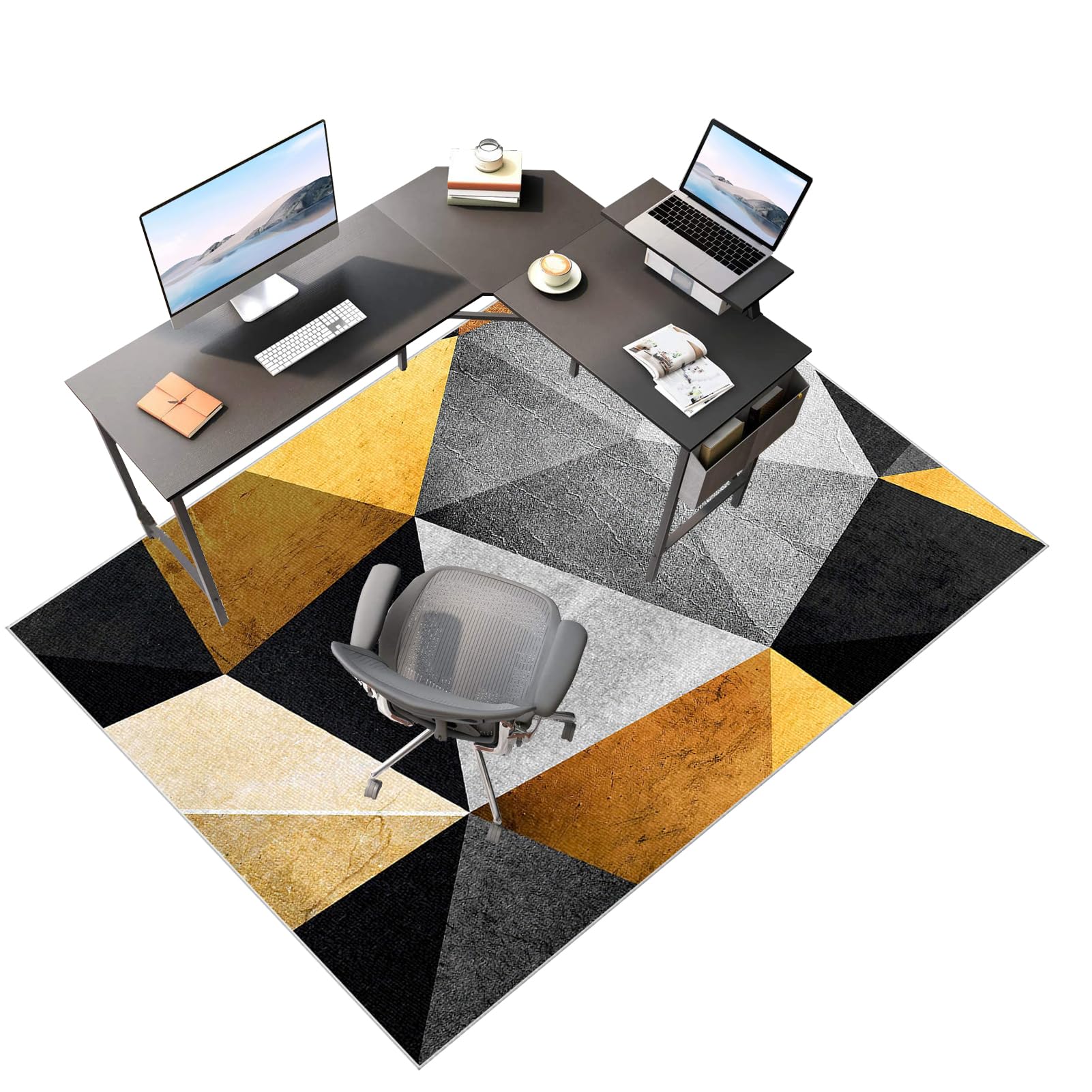 Tappeto Salvapavimento Tappeto Sedia Ufficio Antiscivolo Ufficio Protettore del Pavimento Tappeto per Sedia con Ruote Tappeto Sedia Gaming Pavimenti per Parquet e Pavimenti Duri 90 x 120 cm