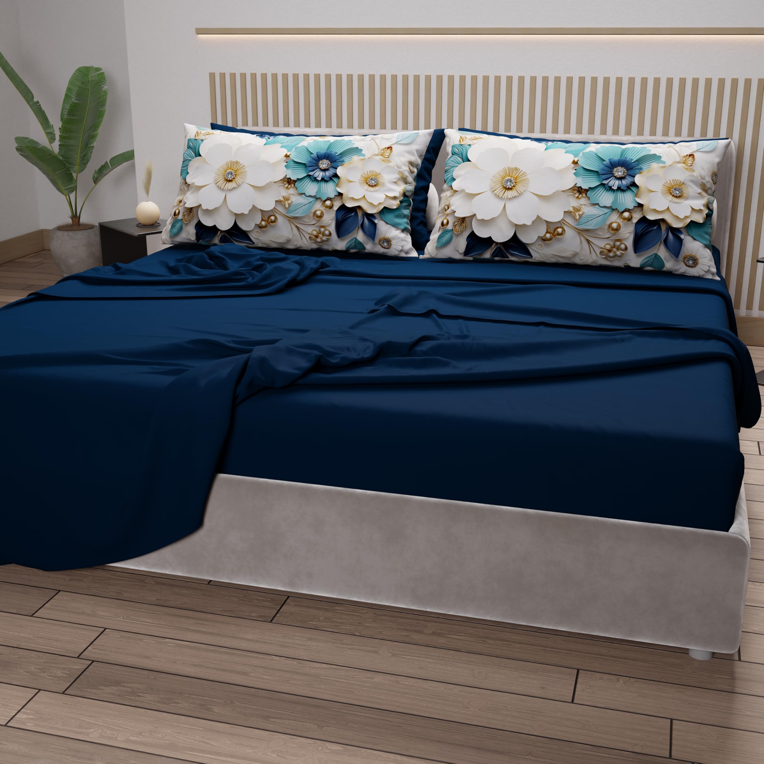 PETTI Artigiani Italiani, Cotton Sheets with Pillowcases in Digital Print, Single Bed Sheet, Single Bed Set - Image 4