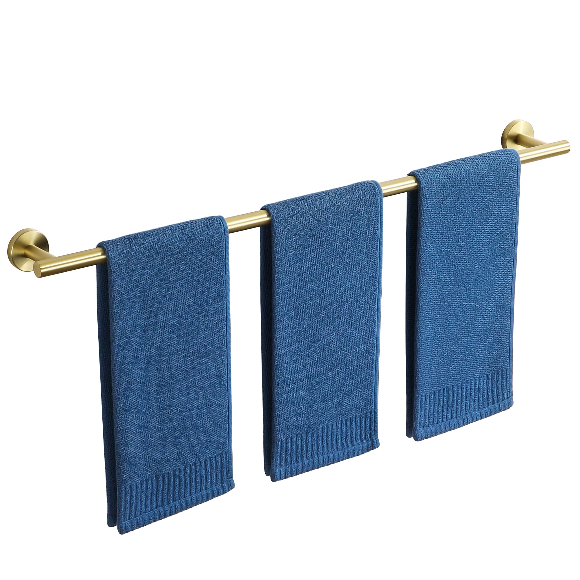 SAYAYO Large Towel Rail Wall Mounted Gold Towel Holder Bathroom Towel Bar for Hand Towel SUS304 Stainless Steel 80CM/32-Inch