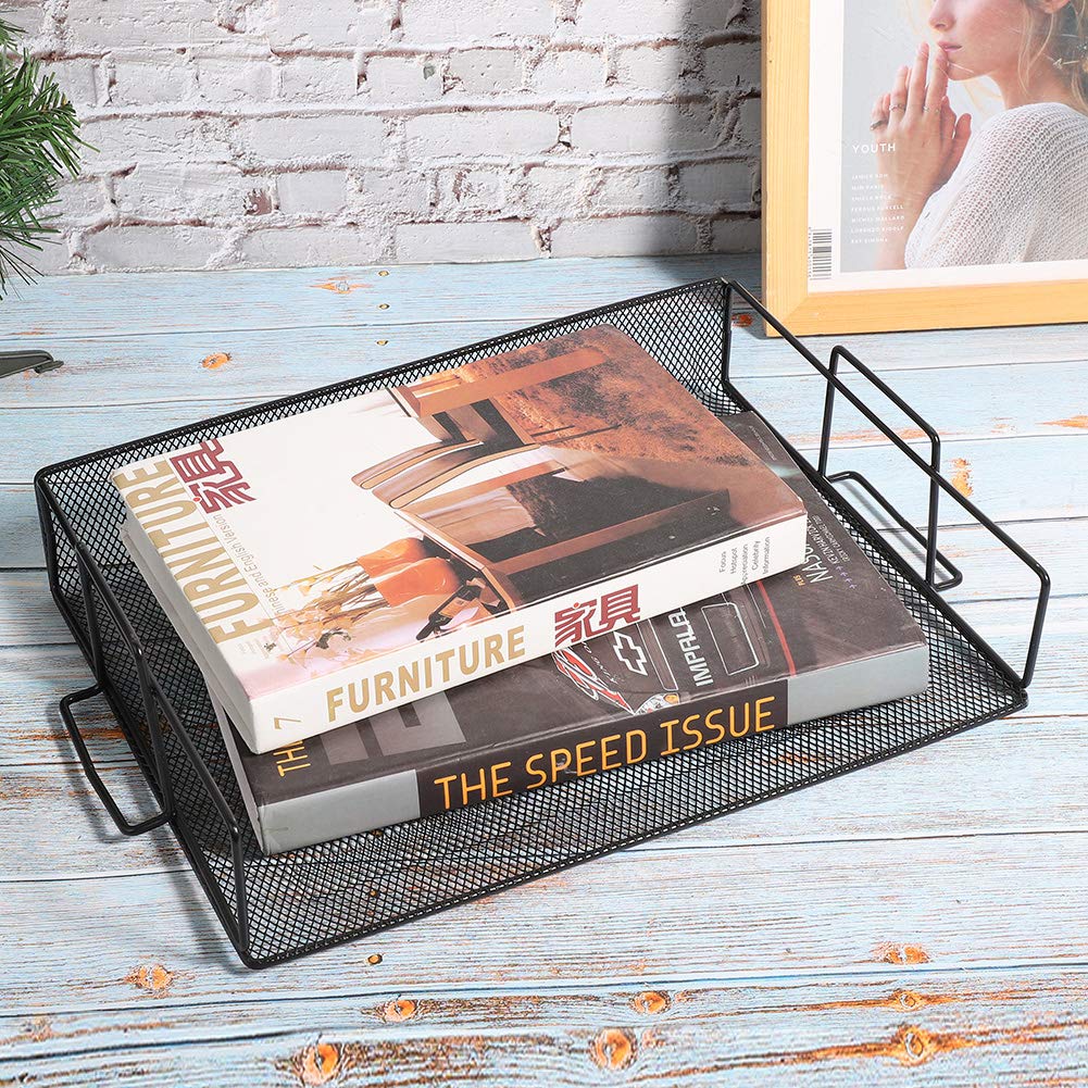 Letter Tray, Iron Desk Organizer with Lightweight Paper Holder for Desk for Document Rack