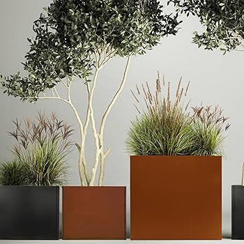 Amazon.com : GZLVSOW Corten Steel Rectangular Planter for