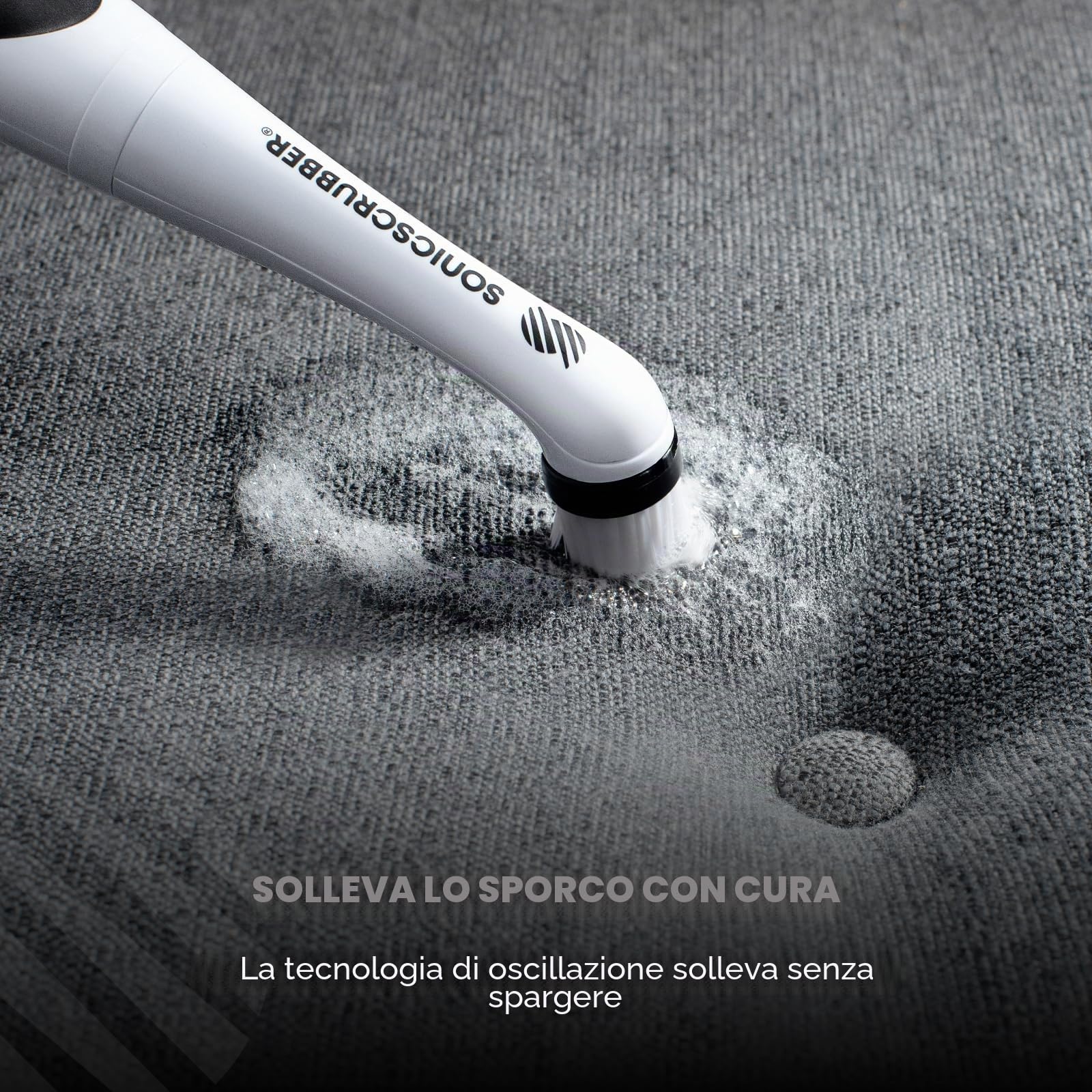 SonicScrubber Testine per la pulizia della casa, accessorio per la pulizia della casa, cucina e bagno, rimuove la muffa e pulisce la malta (sistema da casa)