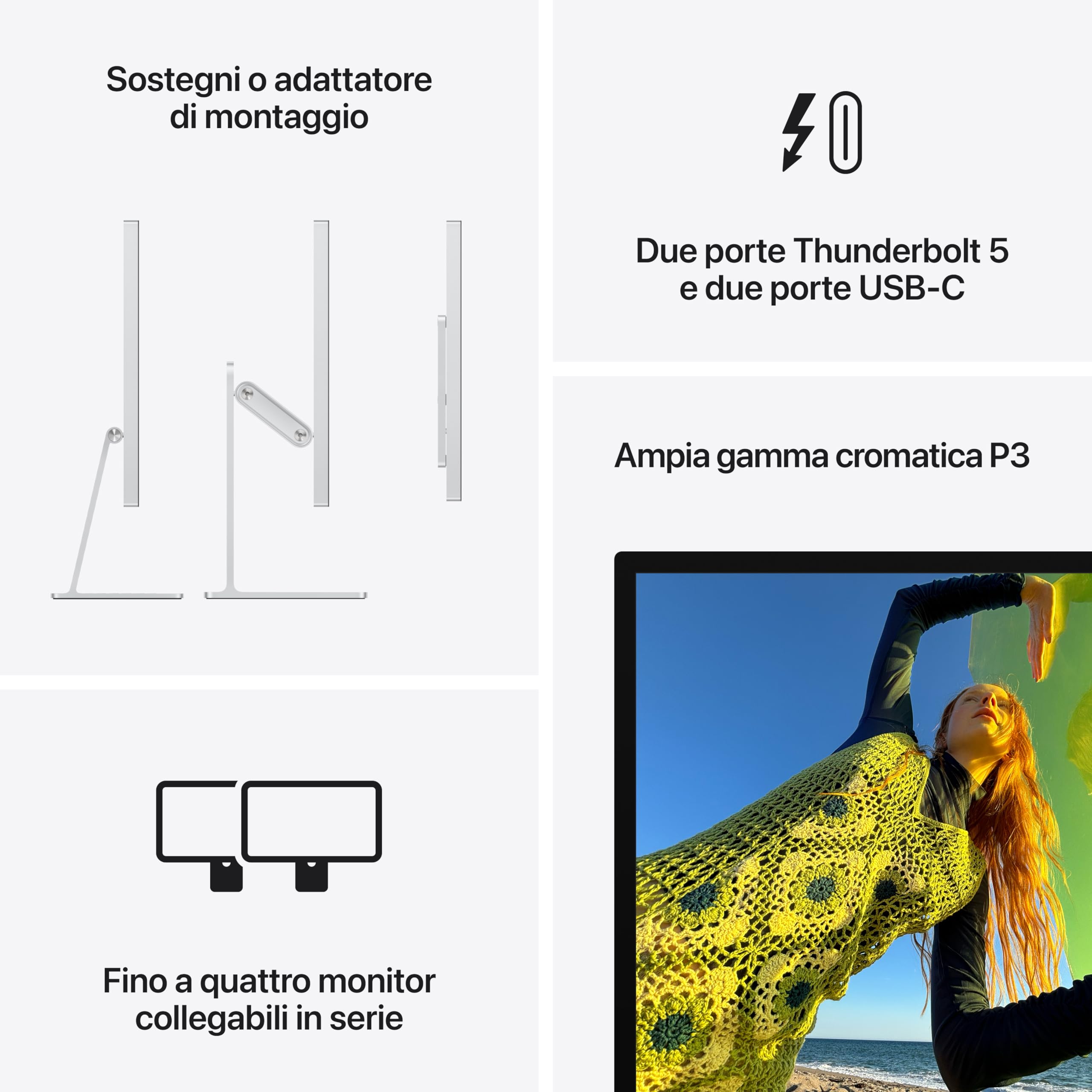 Apple Studio Display - Vetro standard - Sostegno a inclinazione regolabile ​​​​​​​(2026)