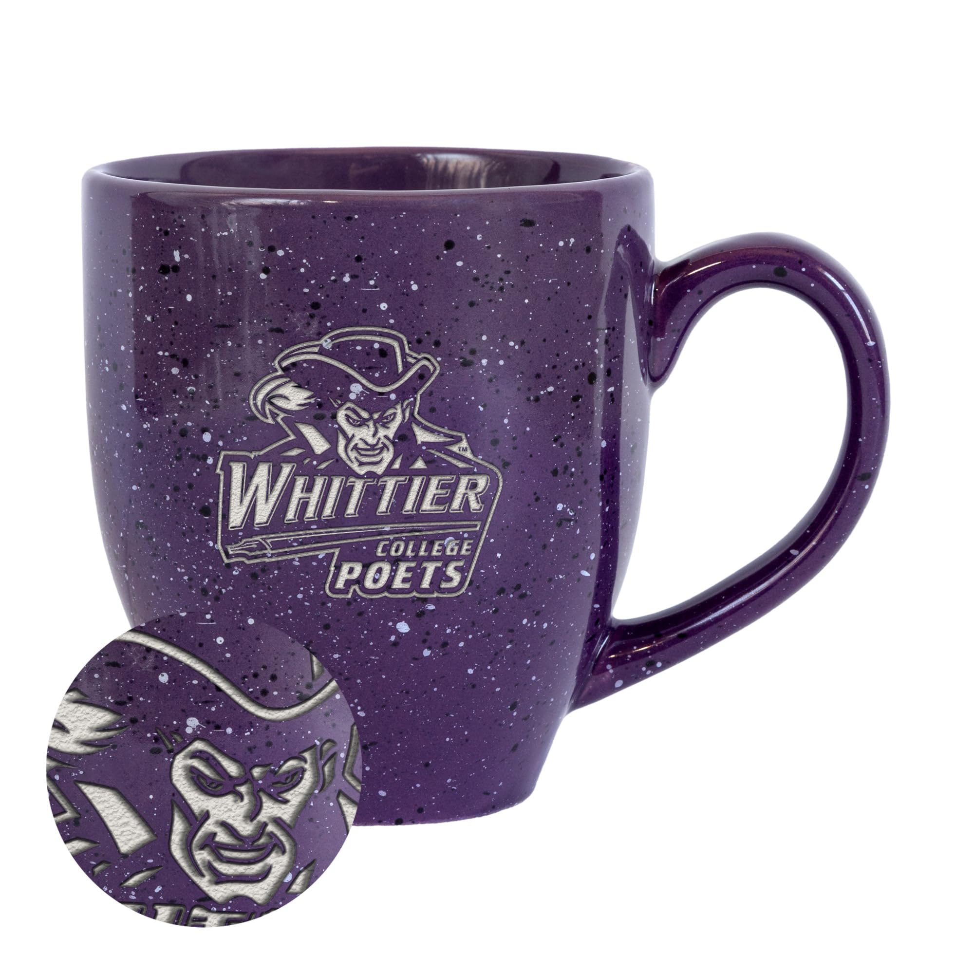 Grande tasse en céramique mouchetée Whittier Poets violette solide 473 ml