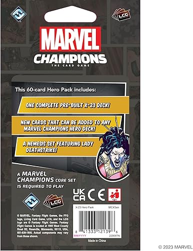 Miniatura 2 de Marvel Champions The Card Game X-23 HERO PACK  Juego de estrategia de superhéroes, juego cooperativo para niños y adultos, mayores de 14 años, 1-4