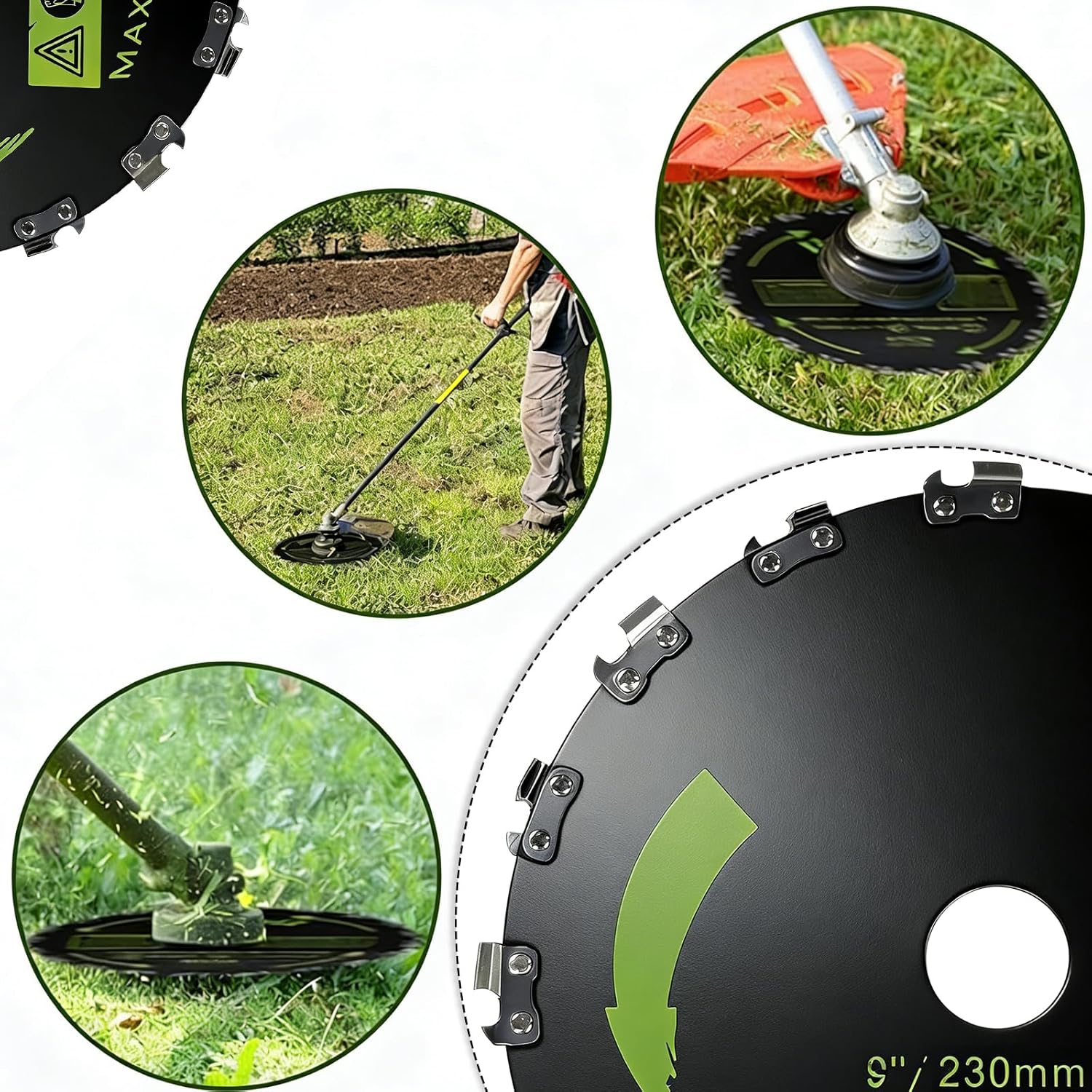 Trimmer Gear Head 537199201 + 9" x 20T Chainsaw Tooth Brush Cutter Blade for Husqvarna 223L 223R 322L 322R 323L 324L 325L 326L - Heavy Duty Replacement Kit