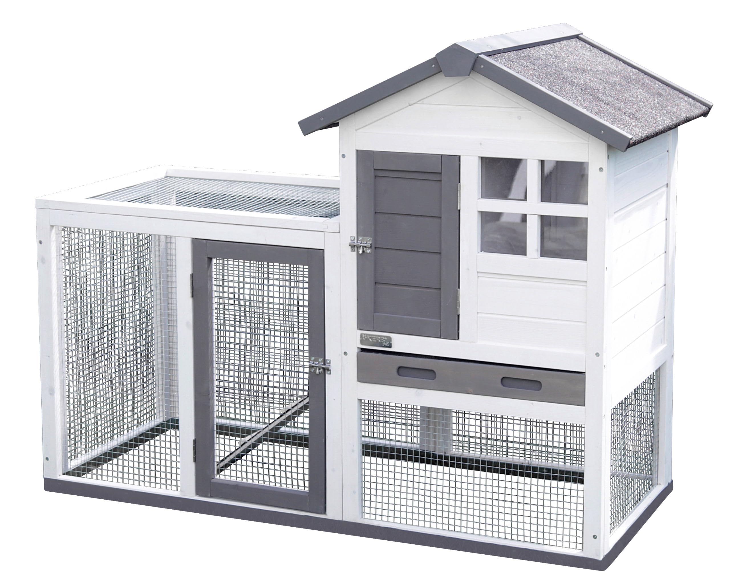 Kerbl Pet Pet Roditore Freetime Luke, roditore con beccuccio grande per conigli/conigli/porcellini d'India, griglia a maglia stretta, perfetta per animali giovani, resistente alle intemperie, 127 x 62