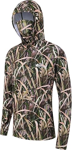 BRILISLE UPF 50+ Sun Protection Long Sleeves Hunting & Fishing Shirts for men, C