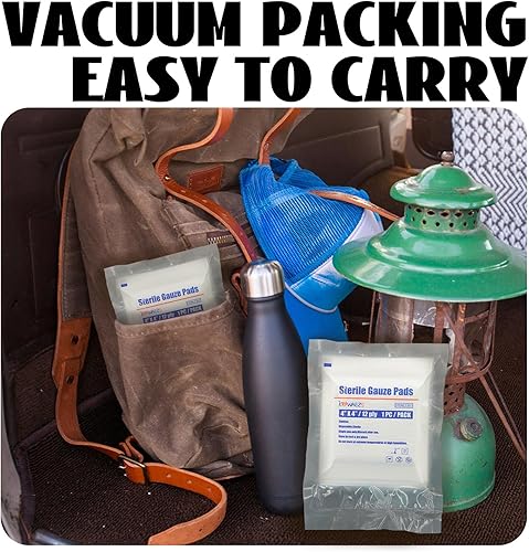 Miniatura 4 de KIWAEZS 60 Pack Sterile 4x4 Large Gauze Pads - 12-ply Woven USP IV Thick Mesh for Enhanced Absorption - Non-Adhesive Highly Absorbent Bandages -