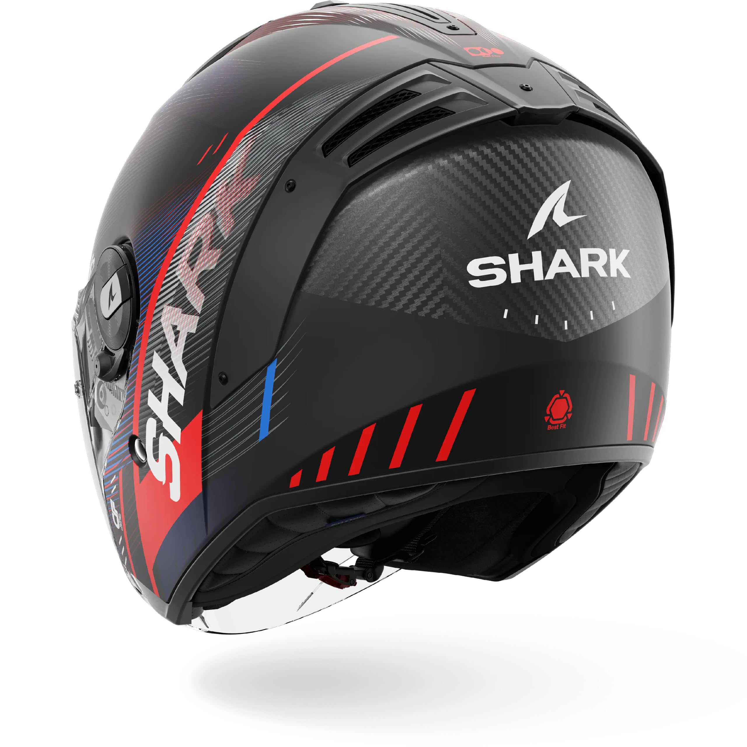 Shark, Casco Moto Jet RS JET CARBON SPEED-TECH Carbon Blue Red DBR, XS