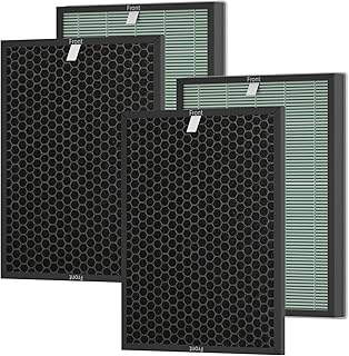 Air BioGS 2.0 Filter Replacement Kit Compatible with Rabbit Air BioGS 2.0 Ultra Quiet Air Purifier Model SPA-550A and SPA-625A, includes Carbon and HEPA Filter, 2 Set