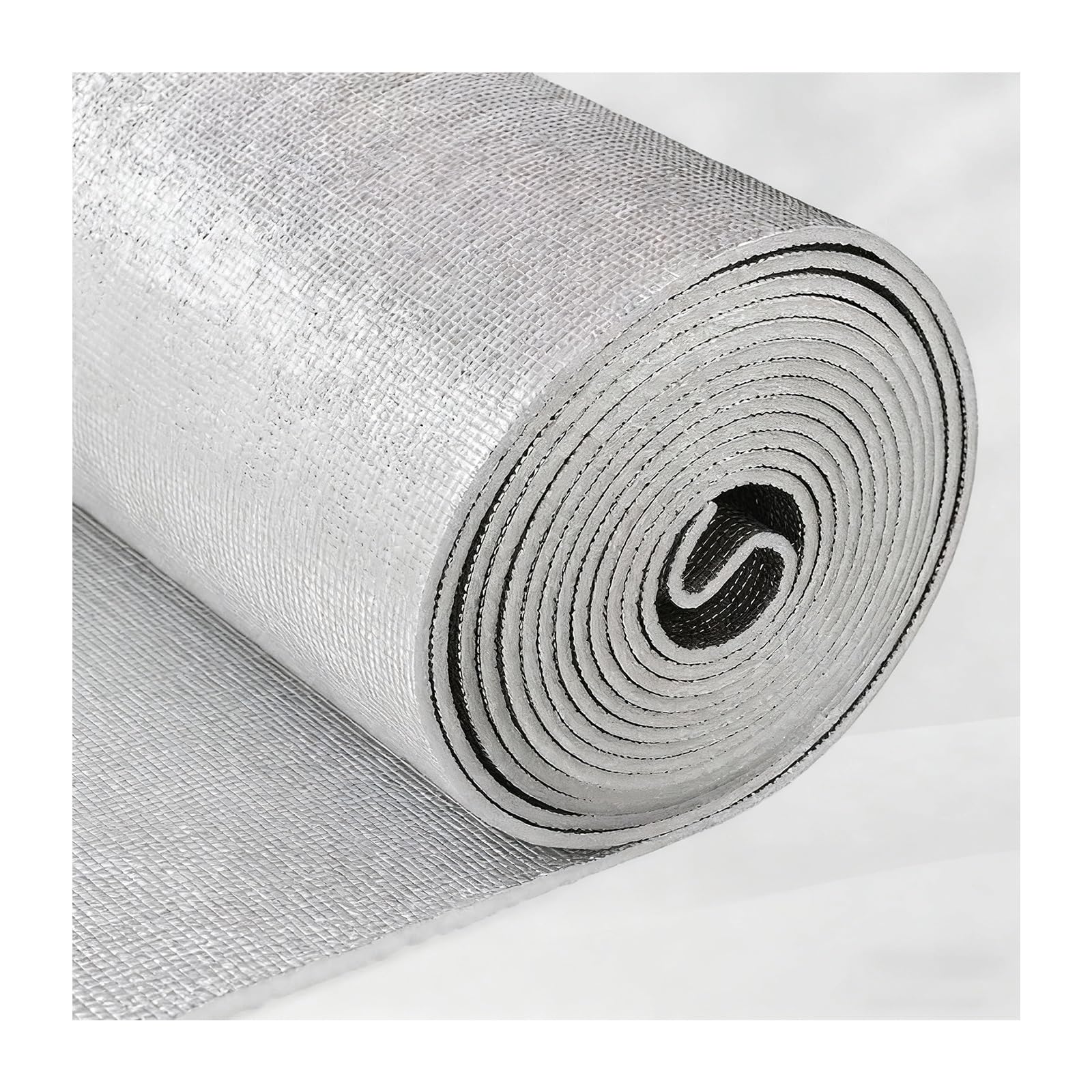 Lamina Isolante Termoriflettente，Pellicola Riflettente Alluminizzata Per Radiatore，Può Essere Tagliato A Qualsiasi Lunghezza, Adatto A Finestre, Pareti, Tetti.(400CM/157.5IN,0.5CM/0.2IN)