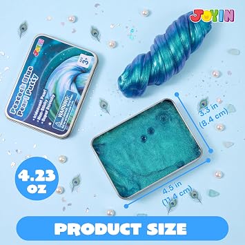 JOYIN Peacock Blue Pearl Color-Changing Putty, 4.2oz Slime for Kids, Therapy Putty Toys for Adults, Sensory Toy Squishy Toys for Kids, Anxiety Stress Relief Gifts for Adults, Desk Toys