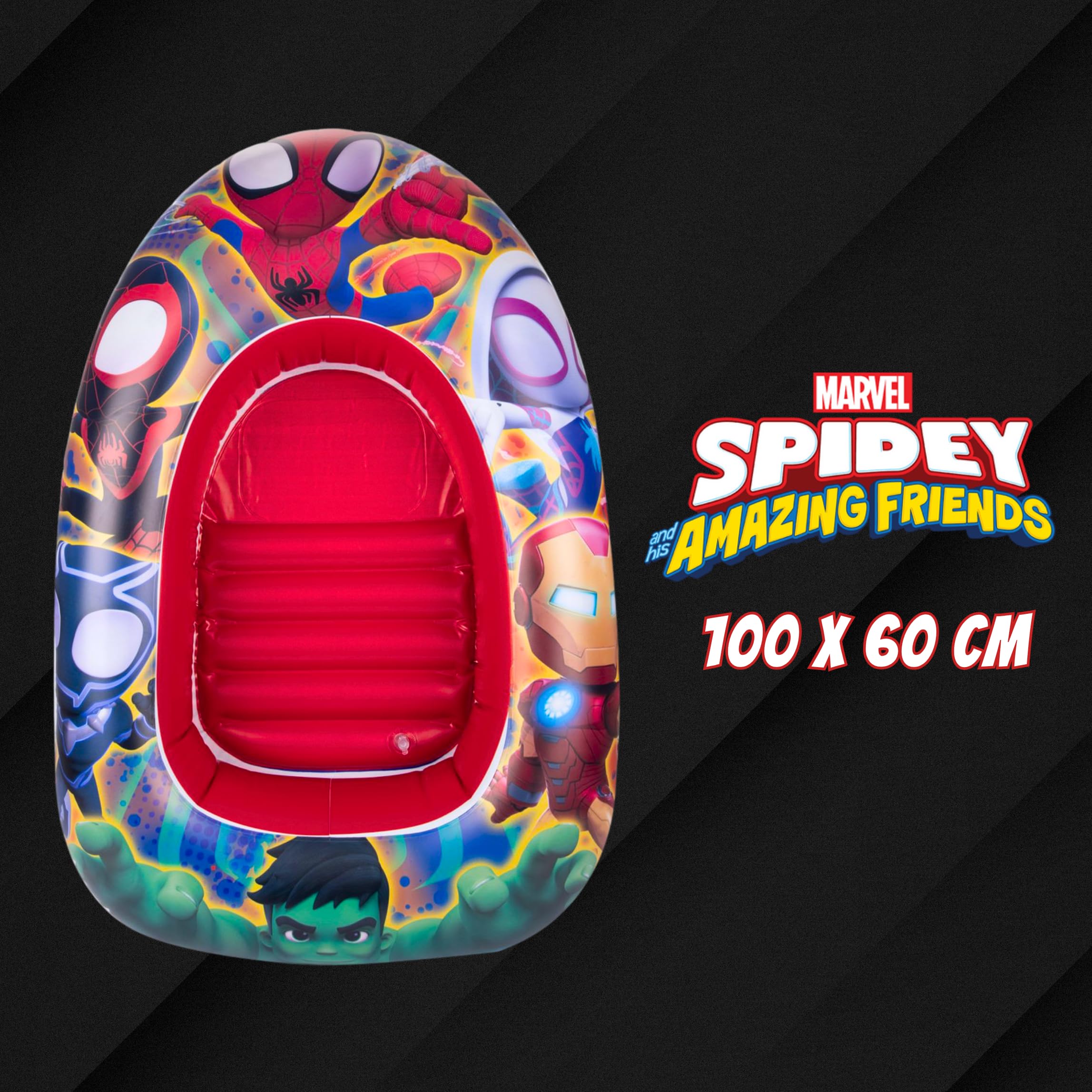 Marvel Spidey Barca Gonfiabile, Materassino Da Piscina, Barca Gonfiabile, Galleggiante Per Bambini, Amaca Acquatica, Materassino Da Spiaggia, Sedia Ad Acqua