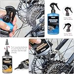Ensemble de lubrifiants pour chaînes de vélo, YIMAX Dégraissant à vélo & Lubrifiant humide avec brosse de nettoyage de la chaîne scrubber Kit de nettoyage vélo pour les chaînes de vélo, les cornes arrière, les colliers. Lube 2oz,Dégraissant 10oz