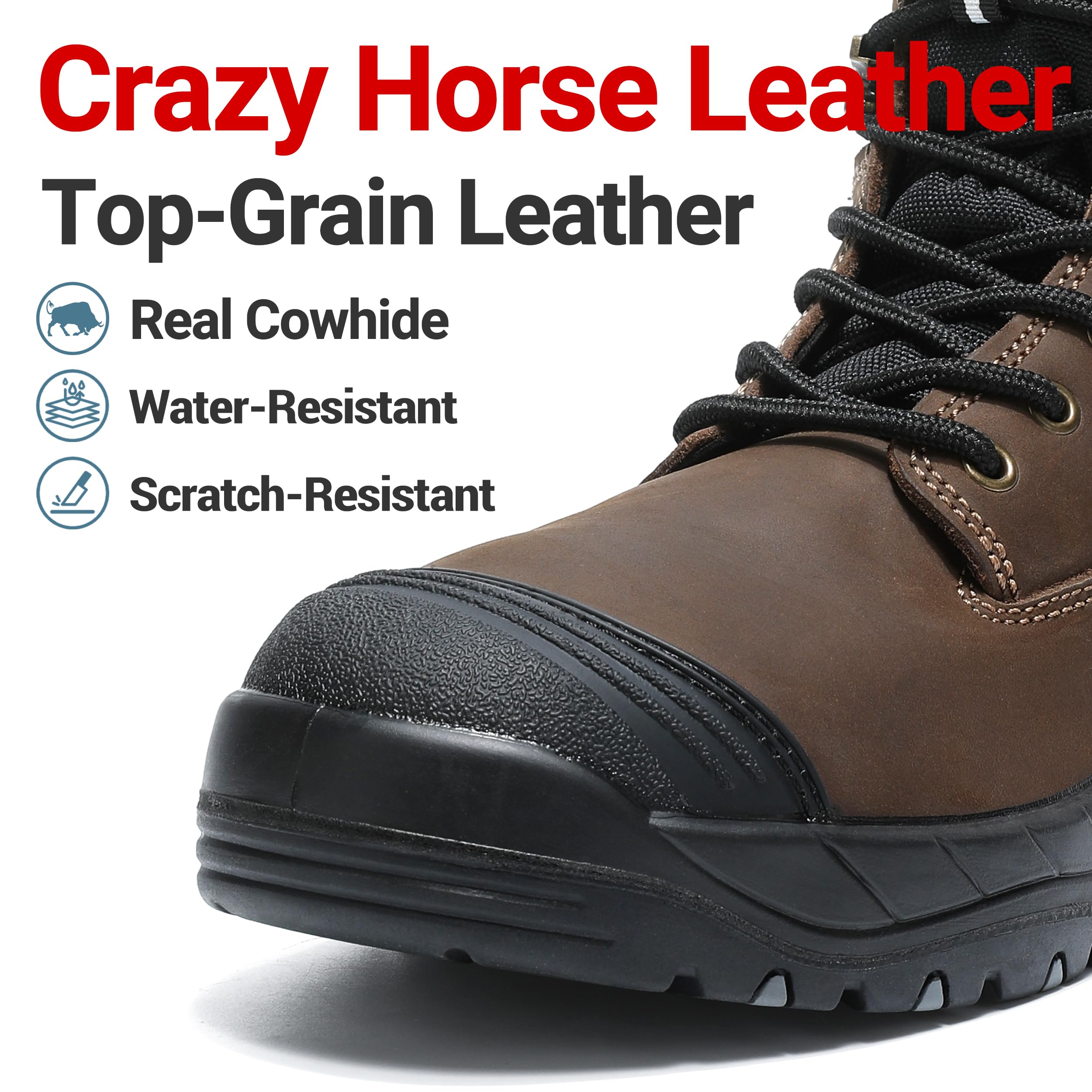S3L HRO SR Botas de Seguridad, Botas de Trabajo Punta de Acero, Zapatos de Trabajo Zapatillas Trabajo Comodo Antideslizantes 37-47 EU