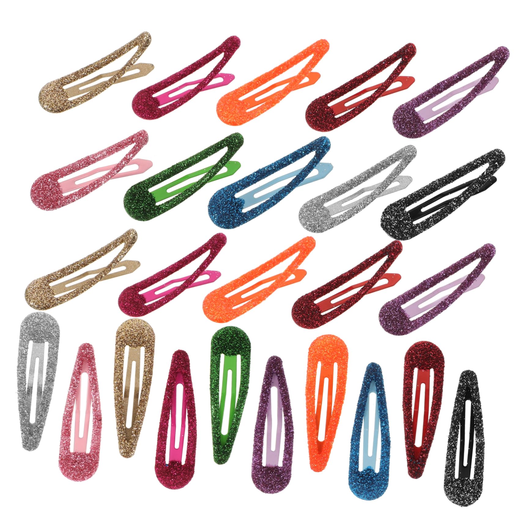 Barrettes à Cheveux Goutte 50 Pièces en Métal à Pression