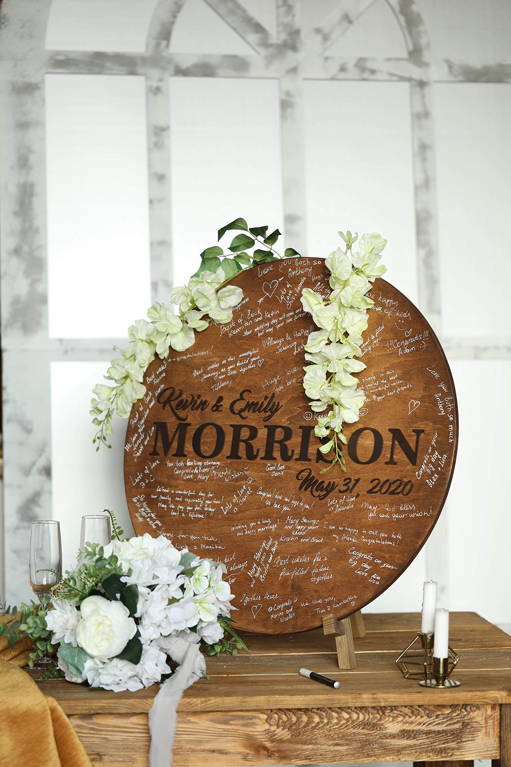 IntraSStudio Guest Book Wedding Reception - Wedding Guest Book Alternative with Easel - Wedding Decor