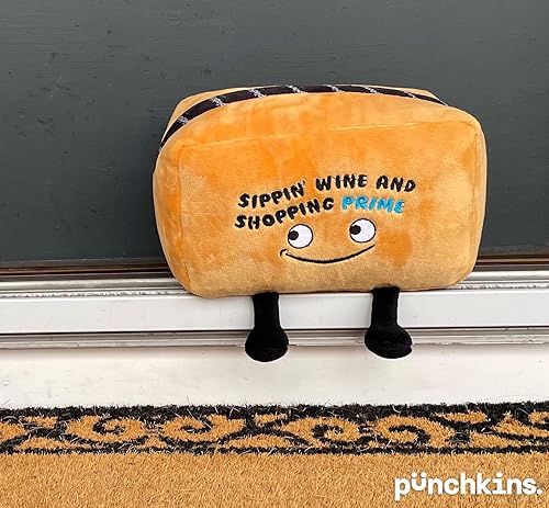 Miniatura 3 de Punchkins - "Sippin' Wine and Shoppin' Prime!! Caja de envío de peluche - Divertido regalo de broma de elefante blanco para adultos