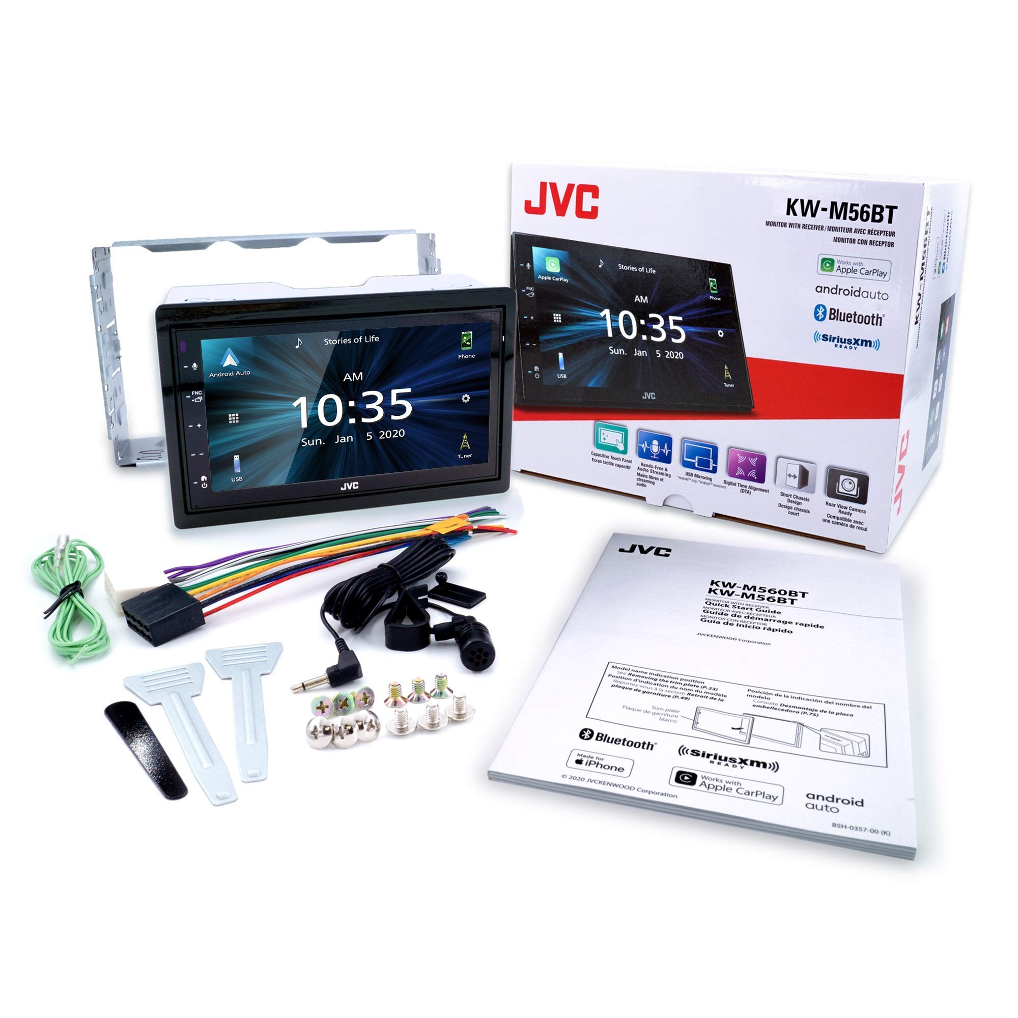 Amazon.com: JVC KW-M56BT Bluetooth Car Stereo Receiver (Renewed