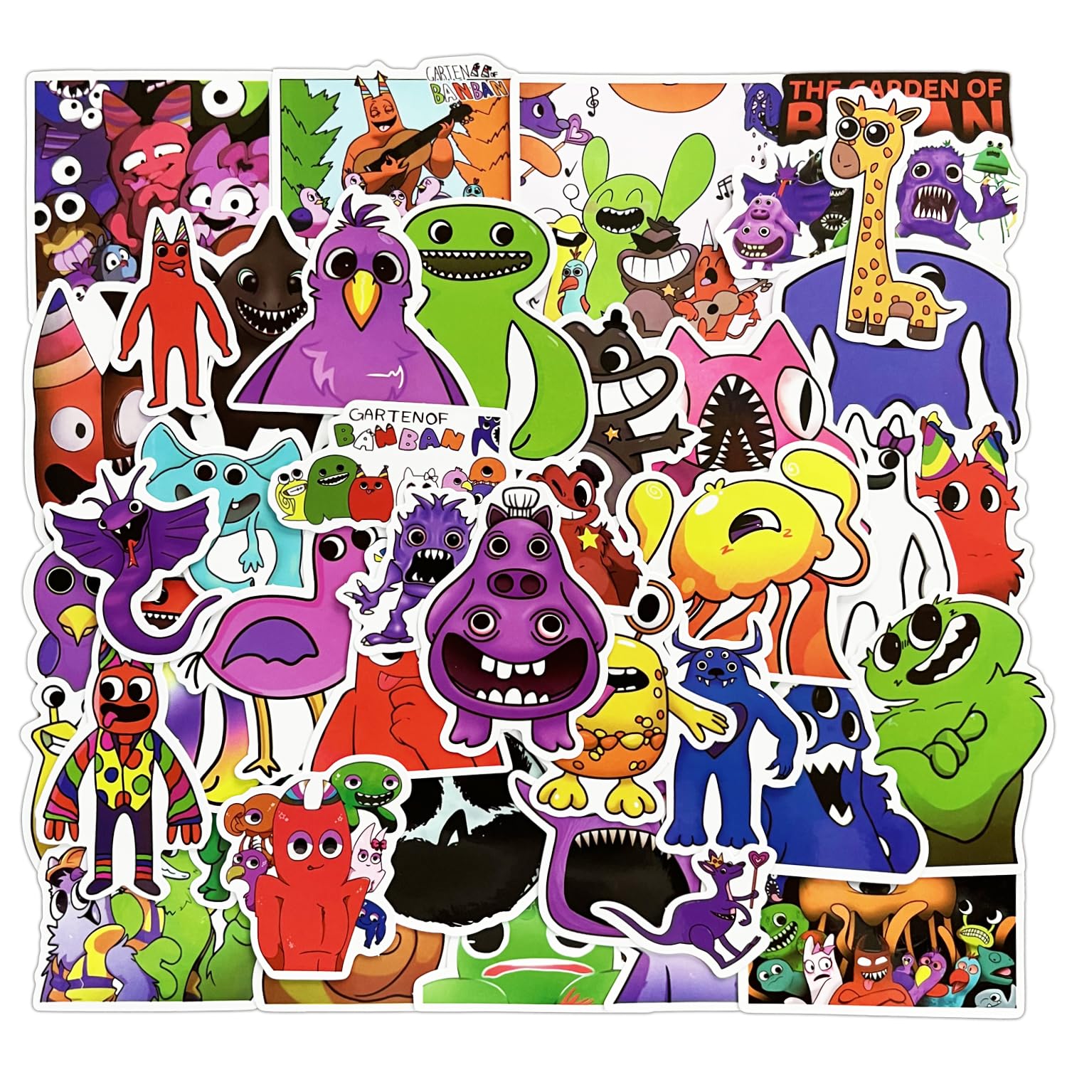 Amazon.co.jp: 50枚入り Banban ガーデンステッカー 漫画 ガーデンオブ