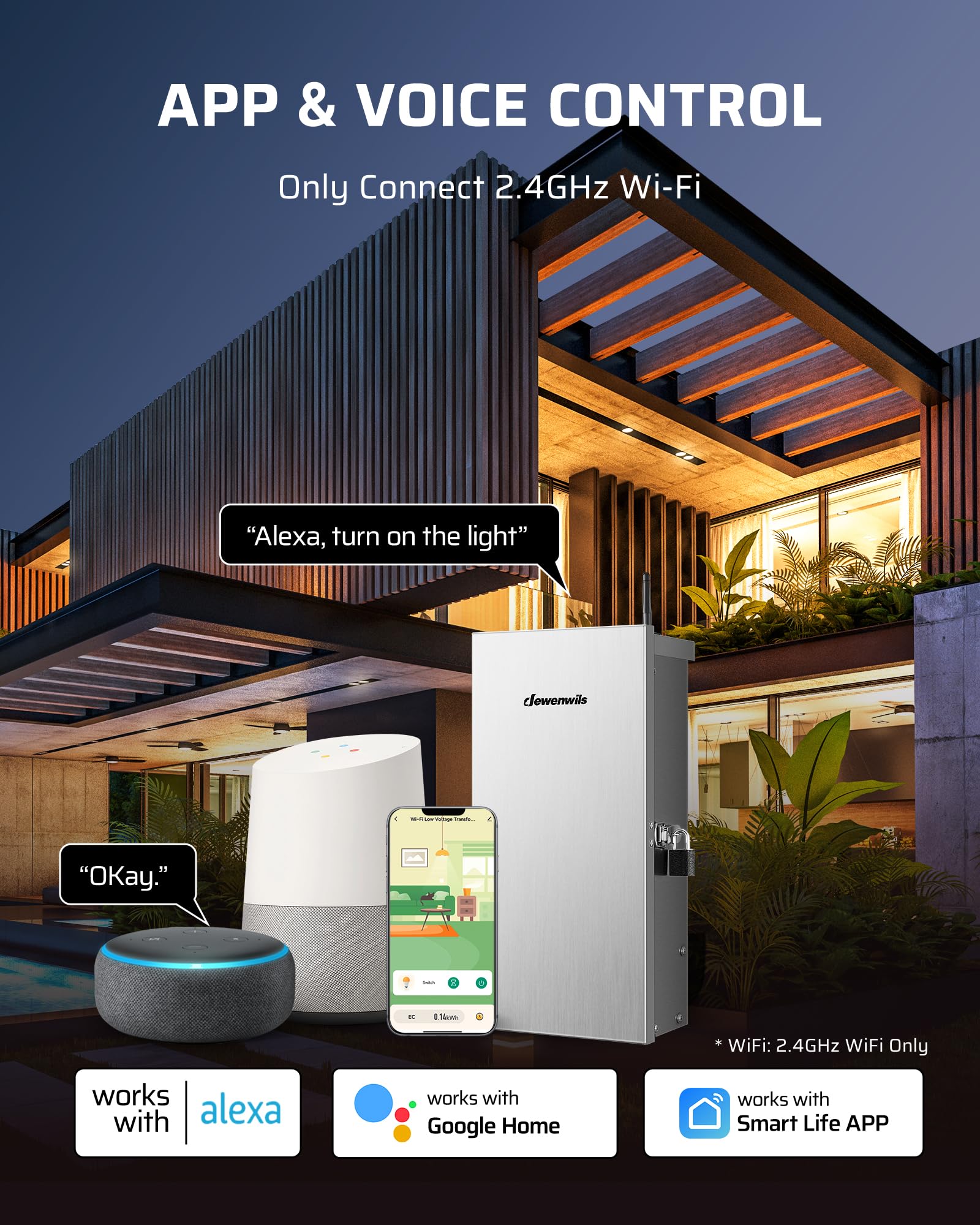 DEWENWILS Wi-Fi Landscape Transformer - Smart Lighting -2 DEWENWILS Wi-Fi Landscape Transformer - Smart Lighting -2