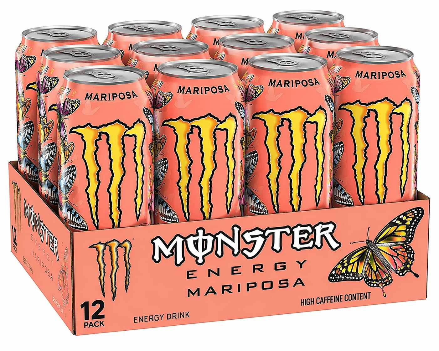Monster Energy Mariposa Flavour Energy Drink By Savoy Impex High Caffeine Content, 500ml X Cans, Pack of 12-image-46