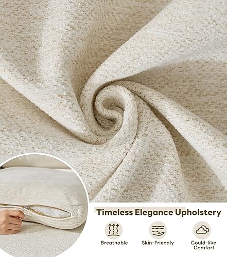 Miniatura 8 de Tbfit Sofá modular en forma de L, sofá modular de gran tamaño de 108 pulgadas con diván convertible, cómodo sofá de 4 almohadas para sala de estar,