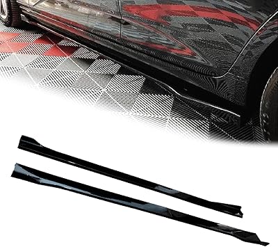 NINTE Side Skirts Rocker Panel Extensions For Cadillac CT5 2020 2021 2022 2023 2024 Gloss Black 4Pcs ABS Plastic Body Kit Splitters Not Fit CT5-V