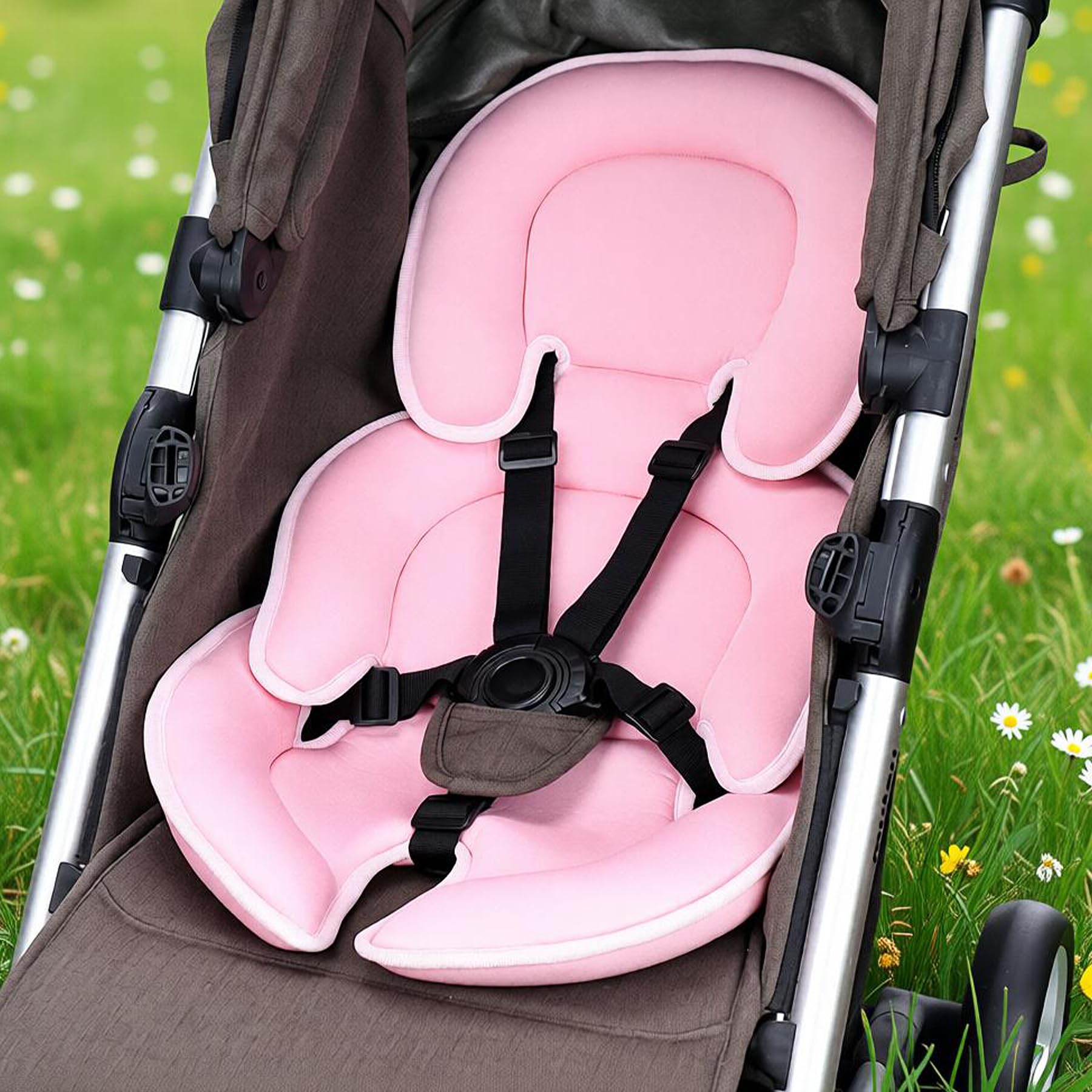 INFANZIA Réducteur de siège bébé pour toutes les poussettes, rose