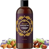 MapleHolistics Sensual Lavender Massage Oil for Couples - Vegan Aromatherapy with Vitamin E, Jojoba & Almond Oils, 16oz Relaxing Blend