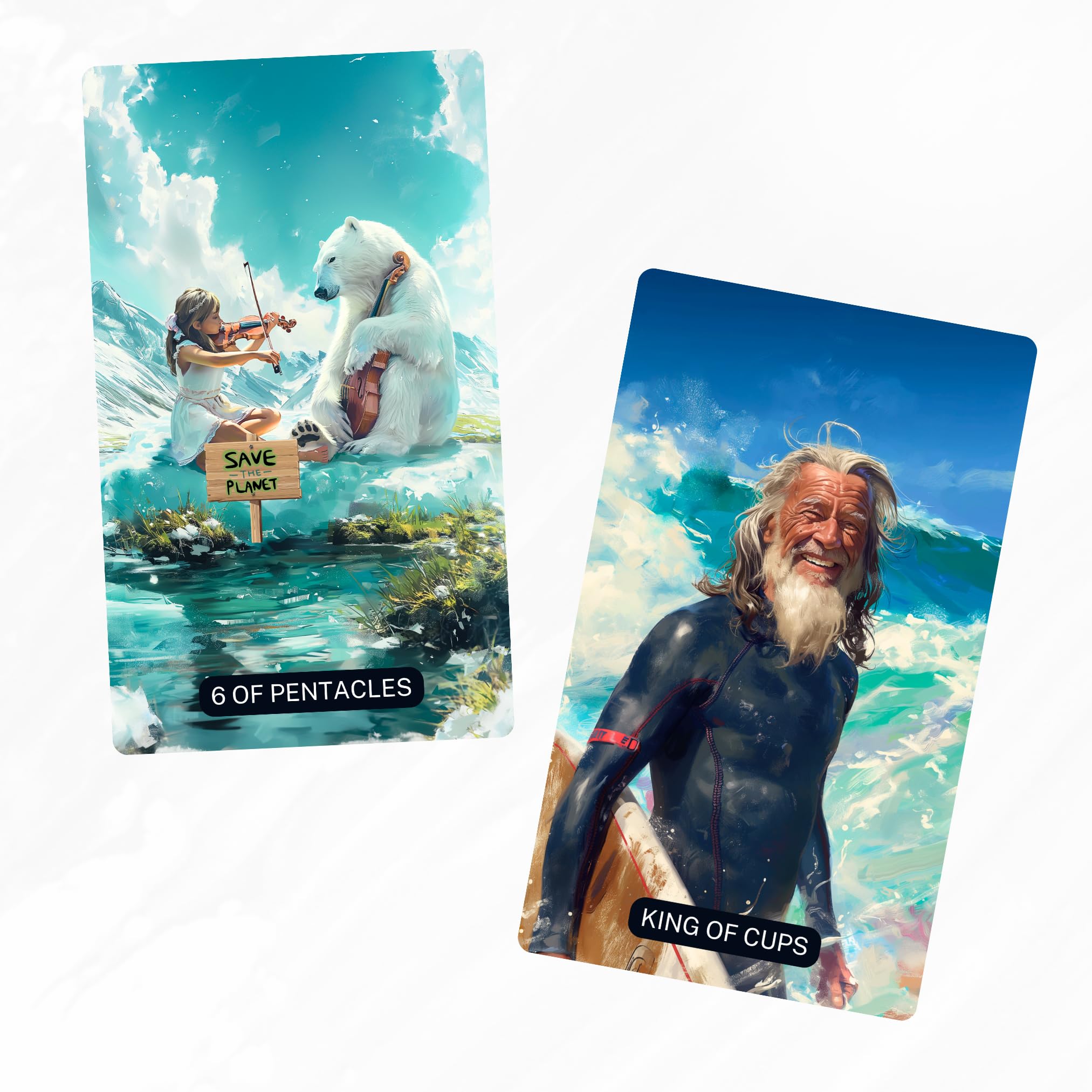 Talia Tarot Heartlight 78 kart ze złotym wykończeniem dwujęzyczna niemiecki angielski