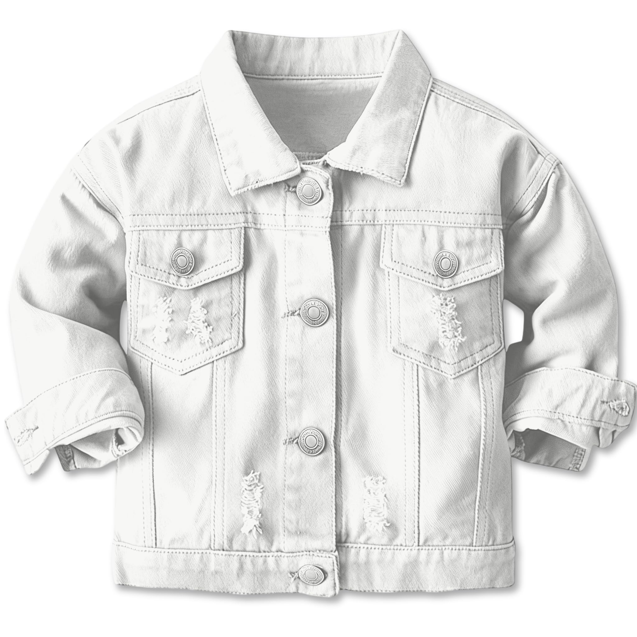 Cromoncent Toddler Jean Jacket for Girls and Boys Long Sleeve Denim Jacket