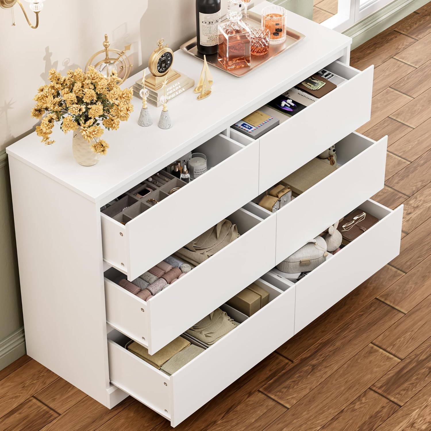 White Nursery Dresser with Soft Close Drawers