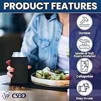 Vista 3 de CSBD - Aisladores de latas de color negro para fiestas, cerveza y soda, 12 paquetes, 25 paquetes, 50 paquetes, para, bodas, fiestas, eventos