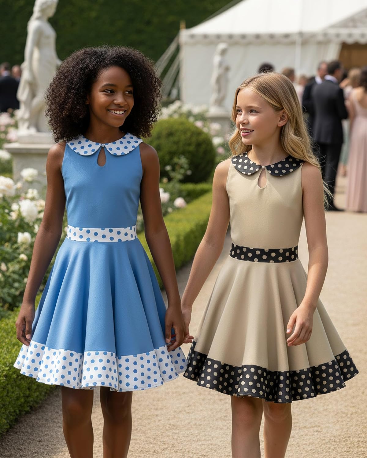 BlackButterfly Kids 'Zoey' Vintage Polka Dot 50's Girls Dress