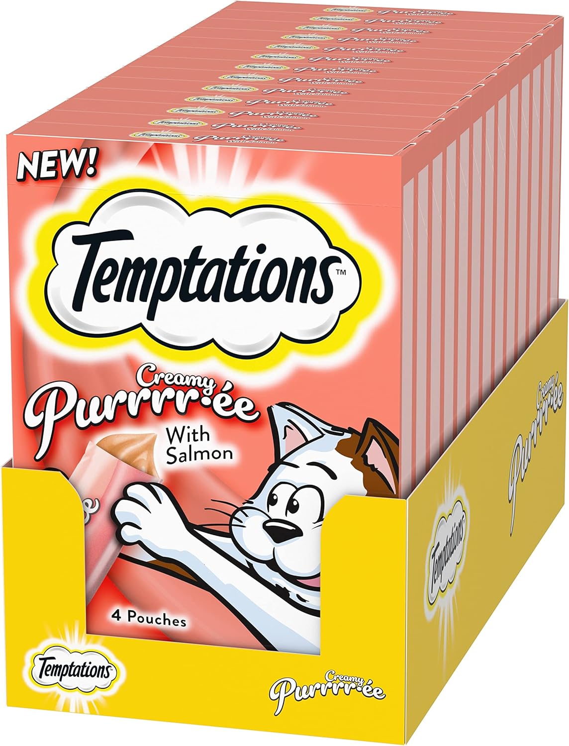 Temptations Creamy Puree With Salmon Lickable Cat Treats 0 42oz 