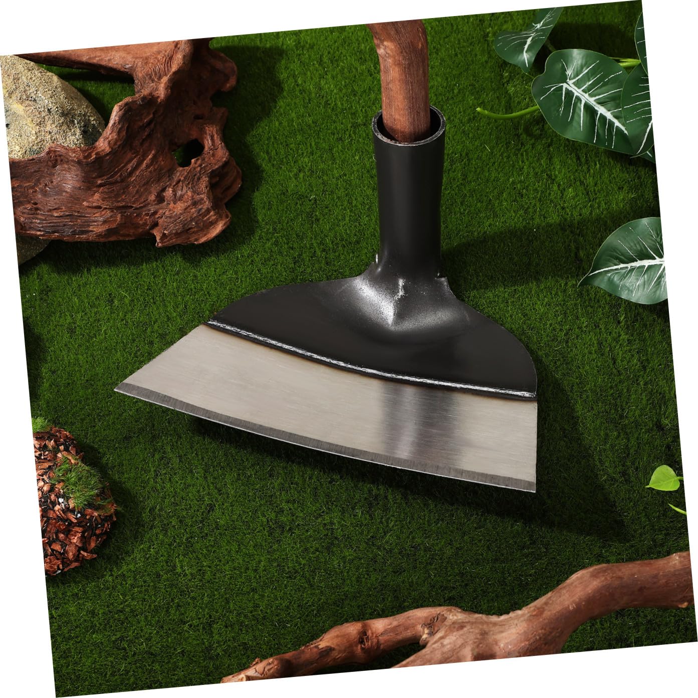TOYANDONA Zappetta in Acciaio per Giardino Strumento Affidabile per Diserbo e Scavo senza Manico, per Coltivatori e Giardinieri