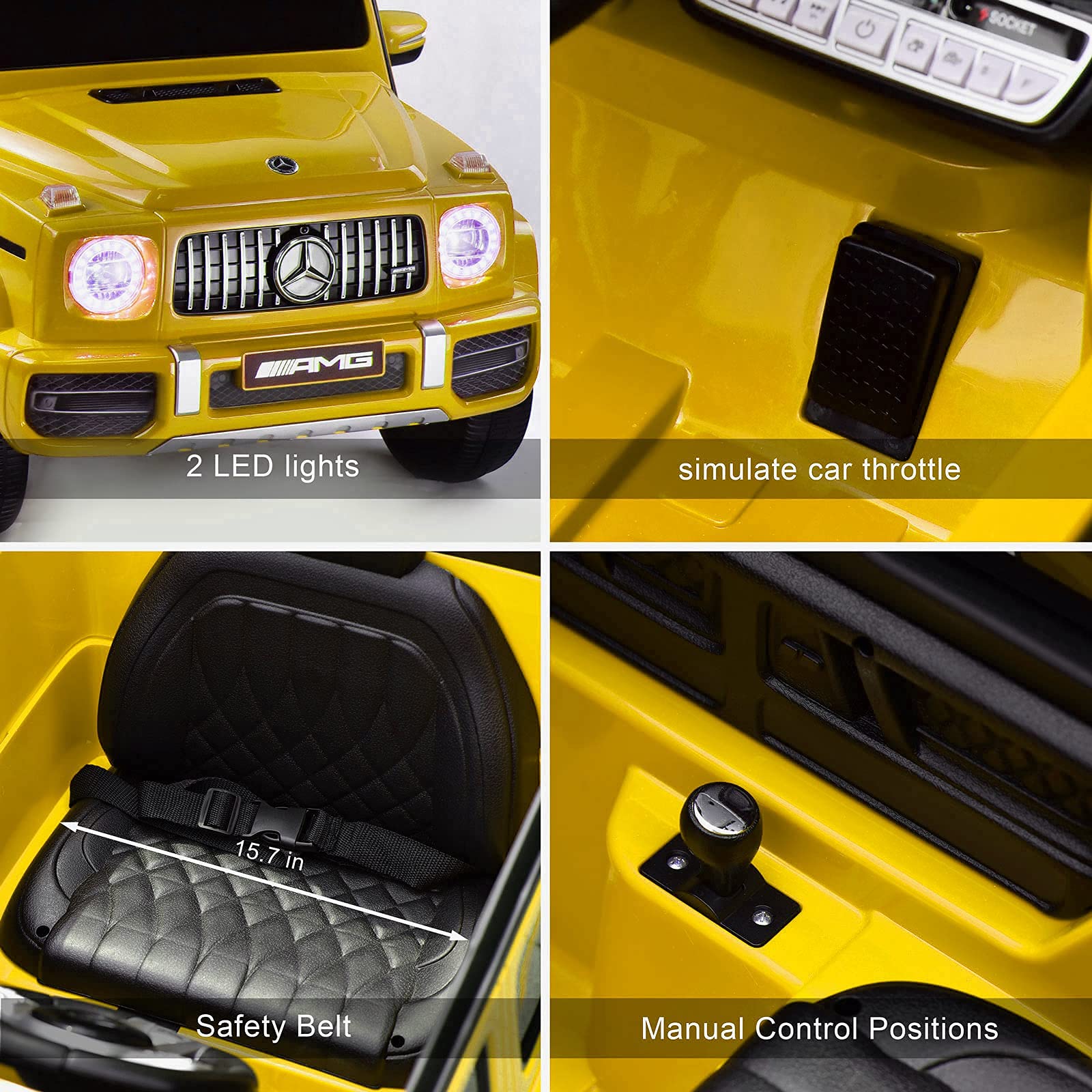 12V Kids Ride On Car, Battery Powered Electric Car with Remote Control